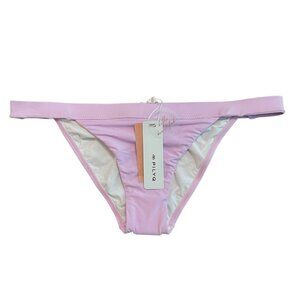 NWT PilyQ Lilac Thin Banded Teeny Bikini Bottoms Sz. L
